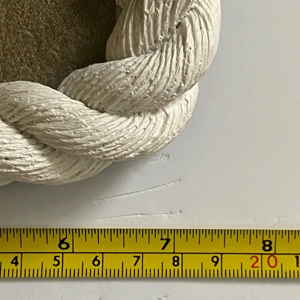 Rope Frame Sheffield Home Nautical Resin White Twisted 4 X 6 Photo Beach EUC